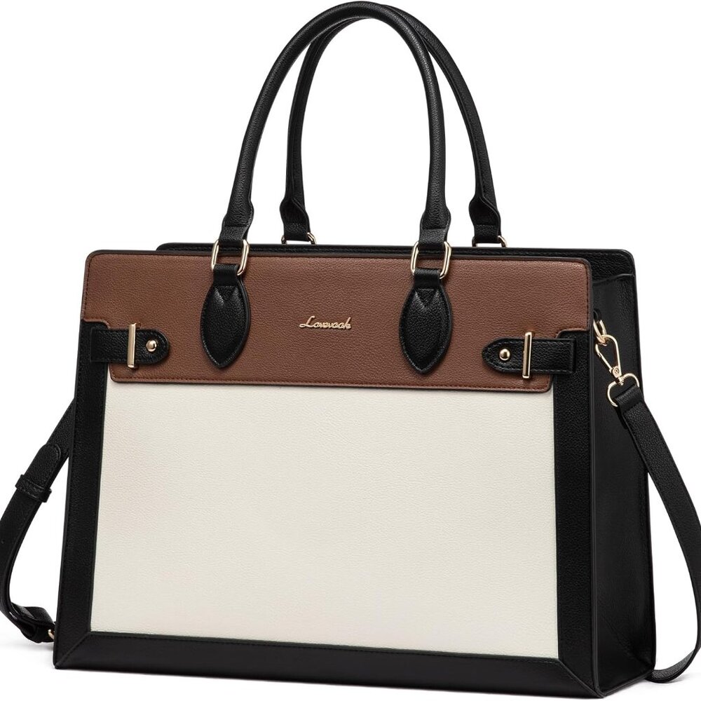 Laptop Bag for Women 15.6 Inch Work Tote, Business Computer Briefcase, Waterproo